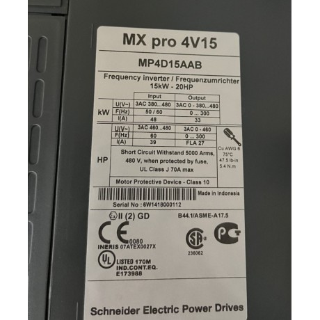 SCHNEIDER MX PRO 4V15 MP4D15AAB
